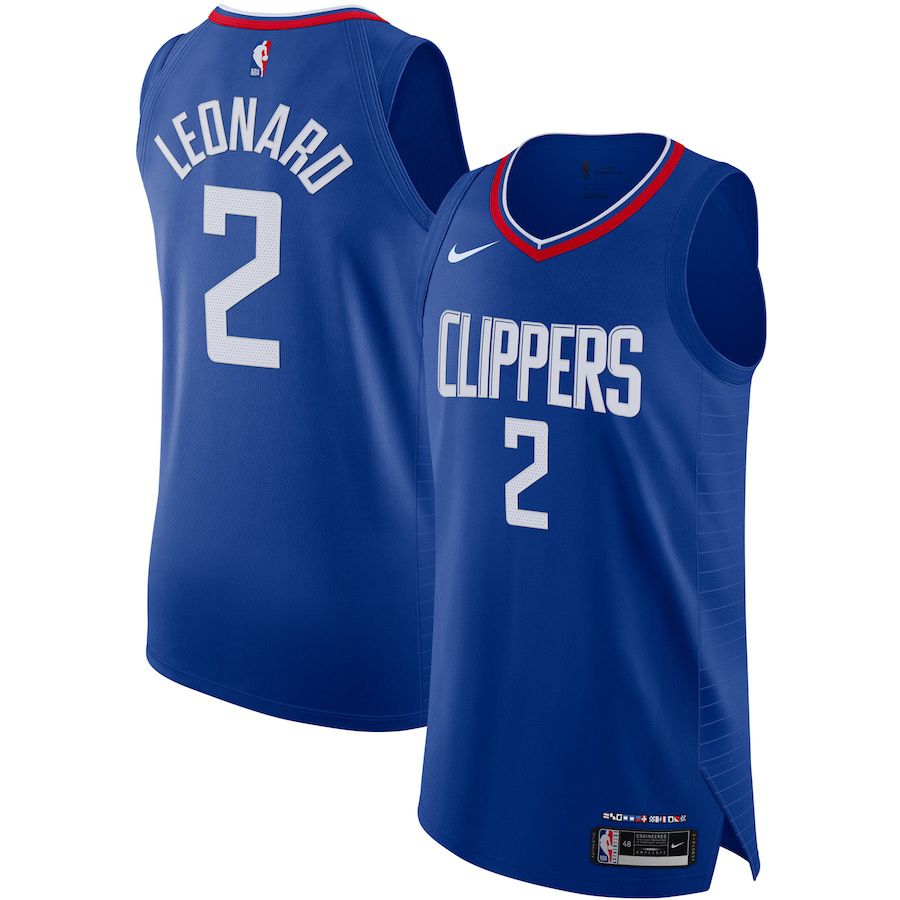 Men Los Angeles Clippers #2 Kawhi Leonard Nike Royal Authentic NBA Jersey->los angeles clippers->NBA Jersey